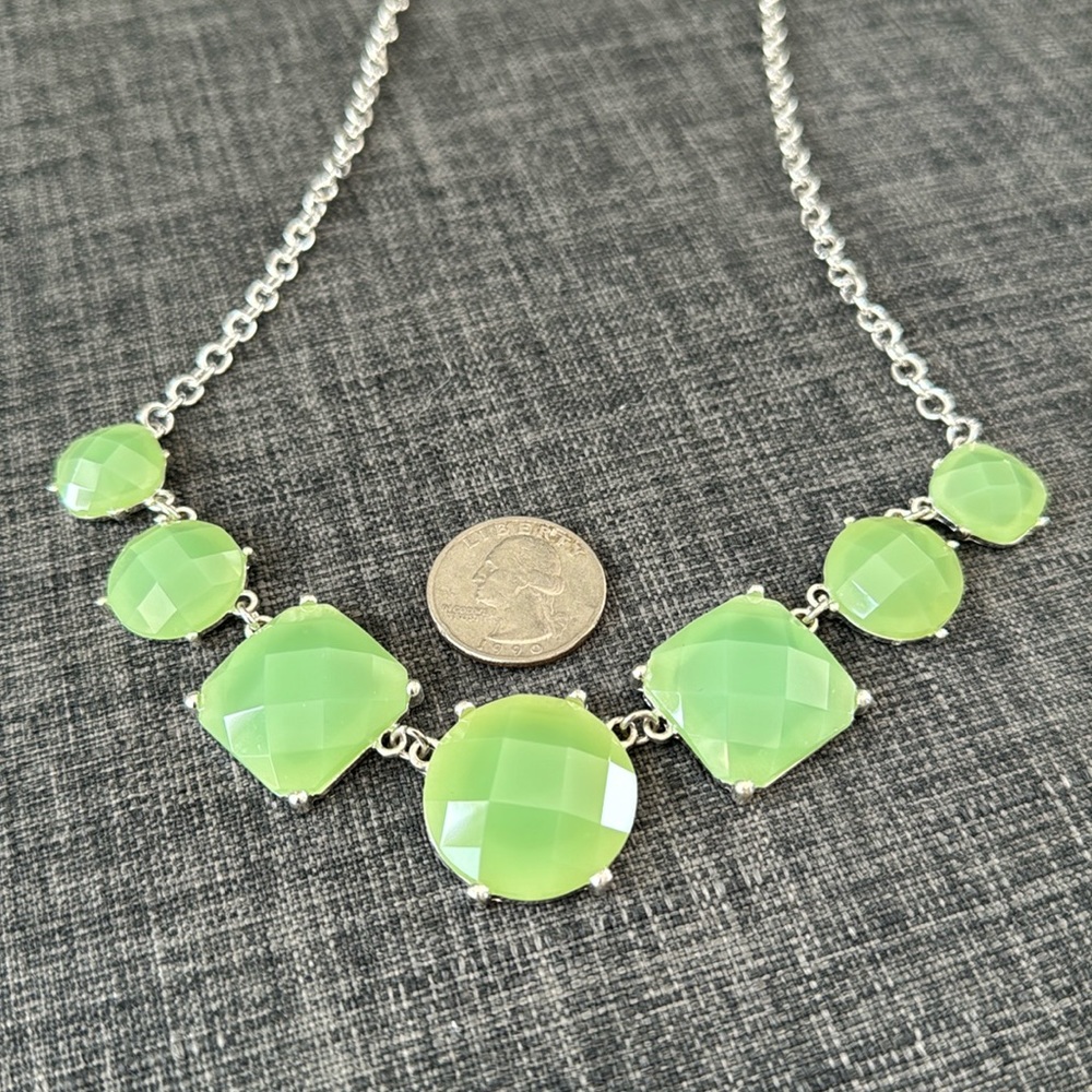 Green/silver necklace